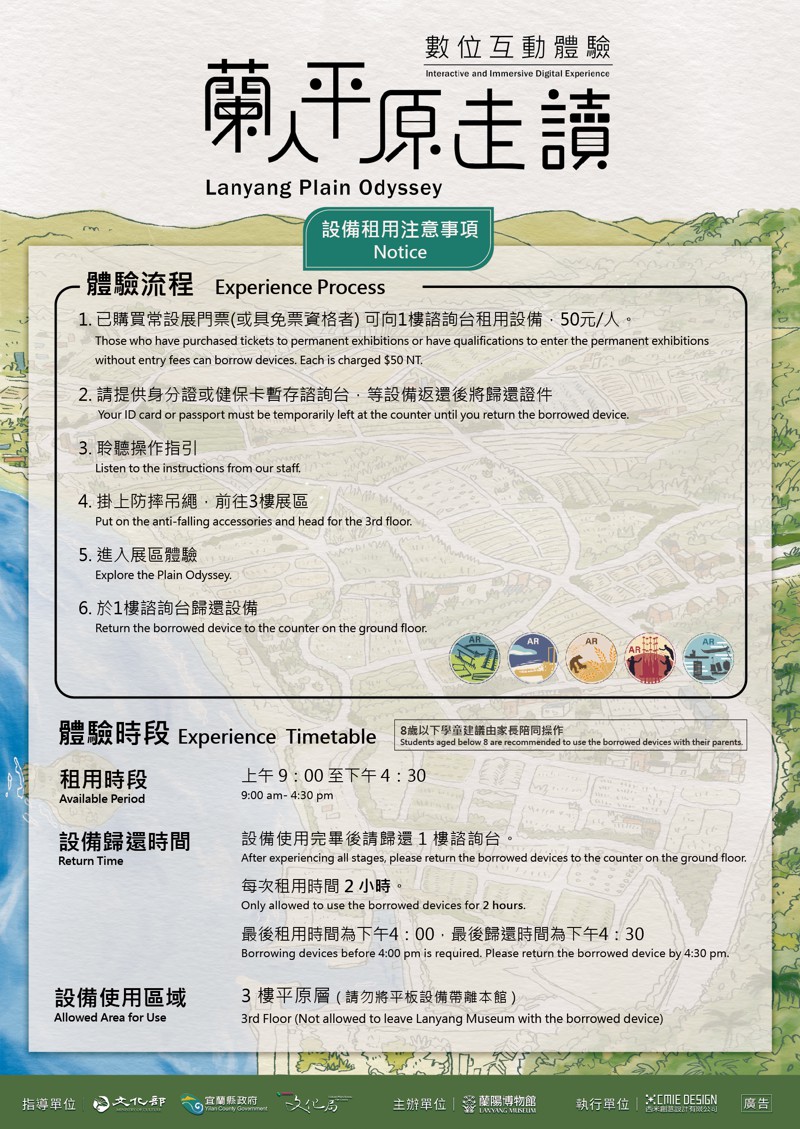 蘭人平原走讀-數位互動體驗：租用流程